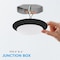 Luxrite 6 Inch LED Disk Light 5CCT 2700K-5000K 12.5W 1000LM Dimmable Damp Rated Energy Star Black LR23871-1PK - alternate 6